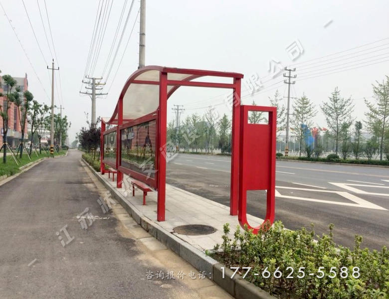 弧形pc板頂棚公交候車(chē)亭案例